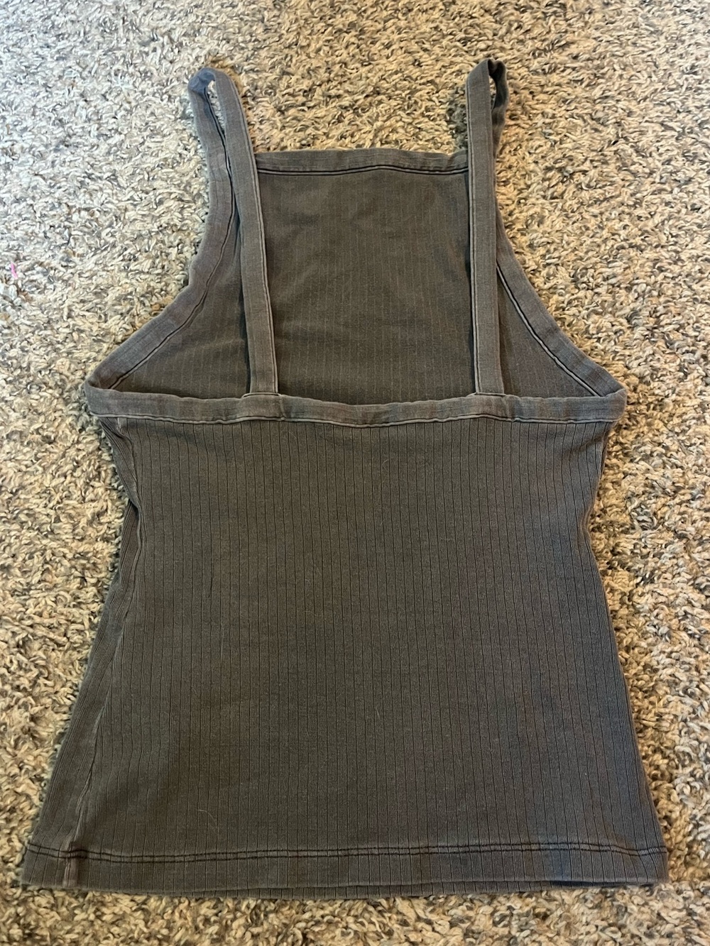Women’s Ribbed High Square-Neck Tank Top - Picture 3 of 3